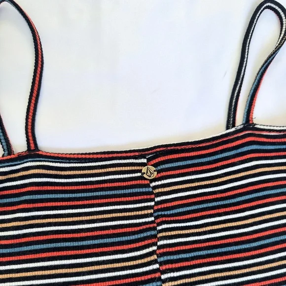 Volcom Strype Hype Crop Tank - Black Multi - S - Picture 5 of 9
